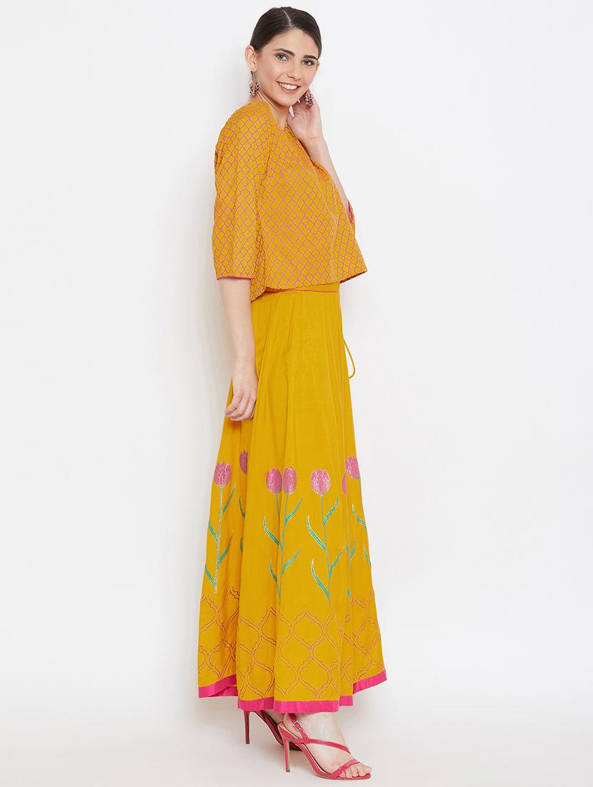 block printed skirt top set - 16330717 - Zoom Image - 2