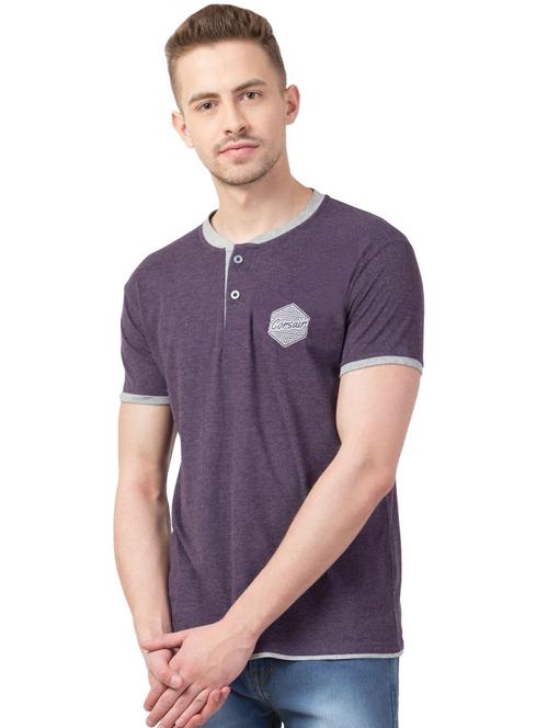 purple solid t-shirt - 16330722 - Standard Image - 1