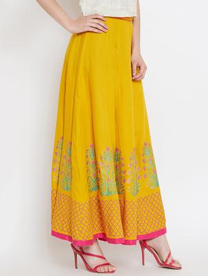 block printed flared skirt - 16331111 - Standard Image - 2
