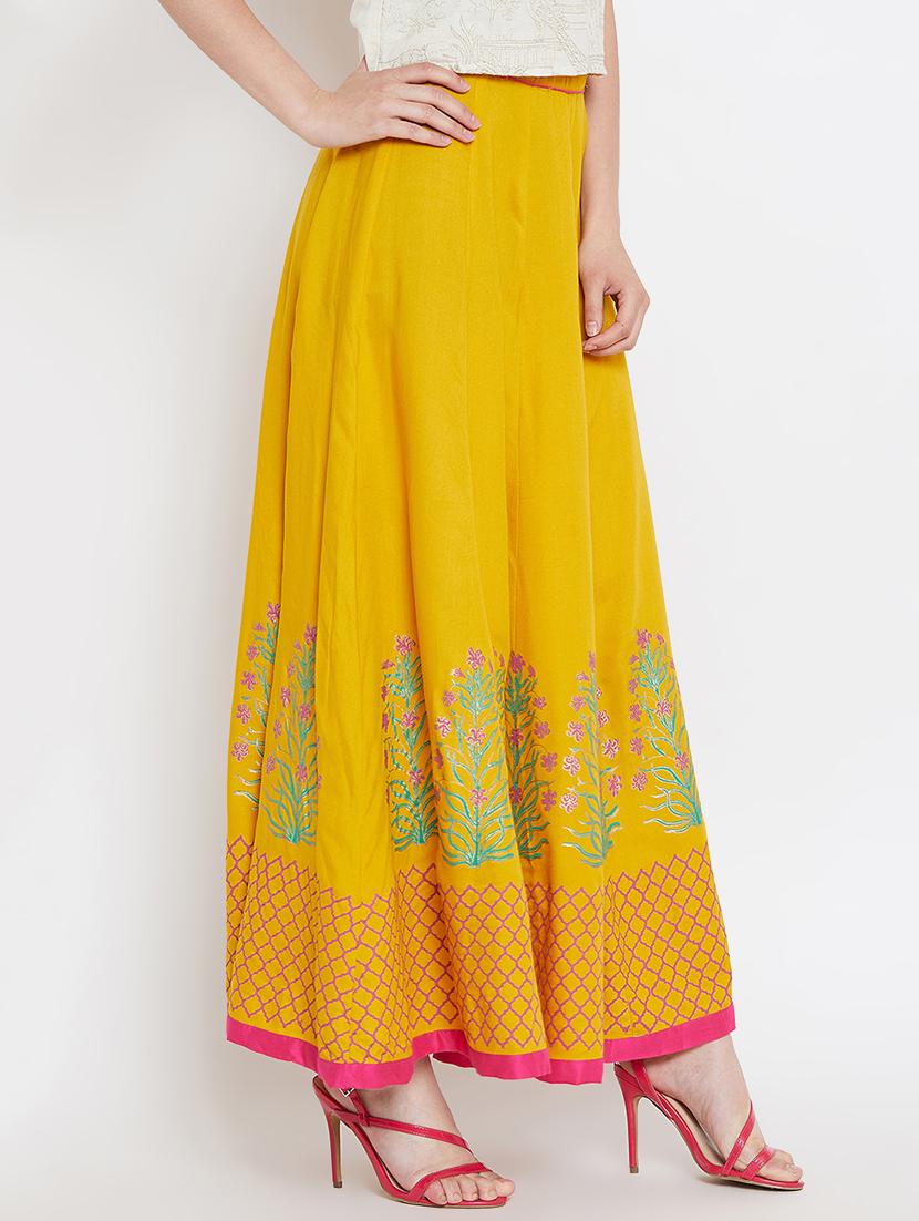 block printed flared skirt - 16331111 - Zoom Image - 2