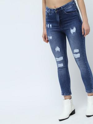high rise distressed jeans - 16332357 - Standard Image - 2