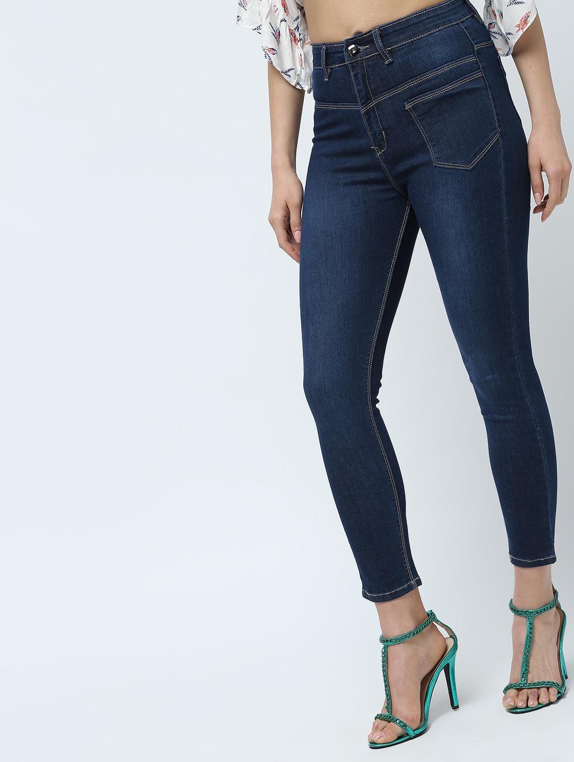 high rise stone washed jeans - 16332363 - Zoom Image - 2