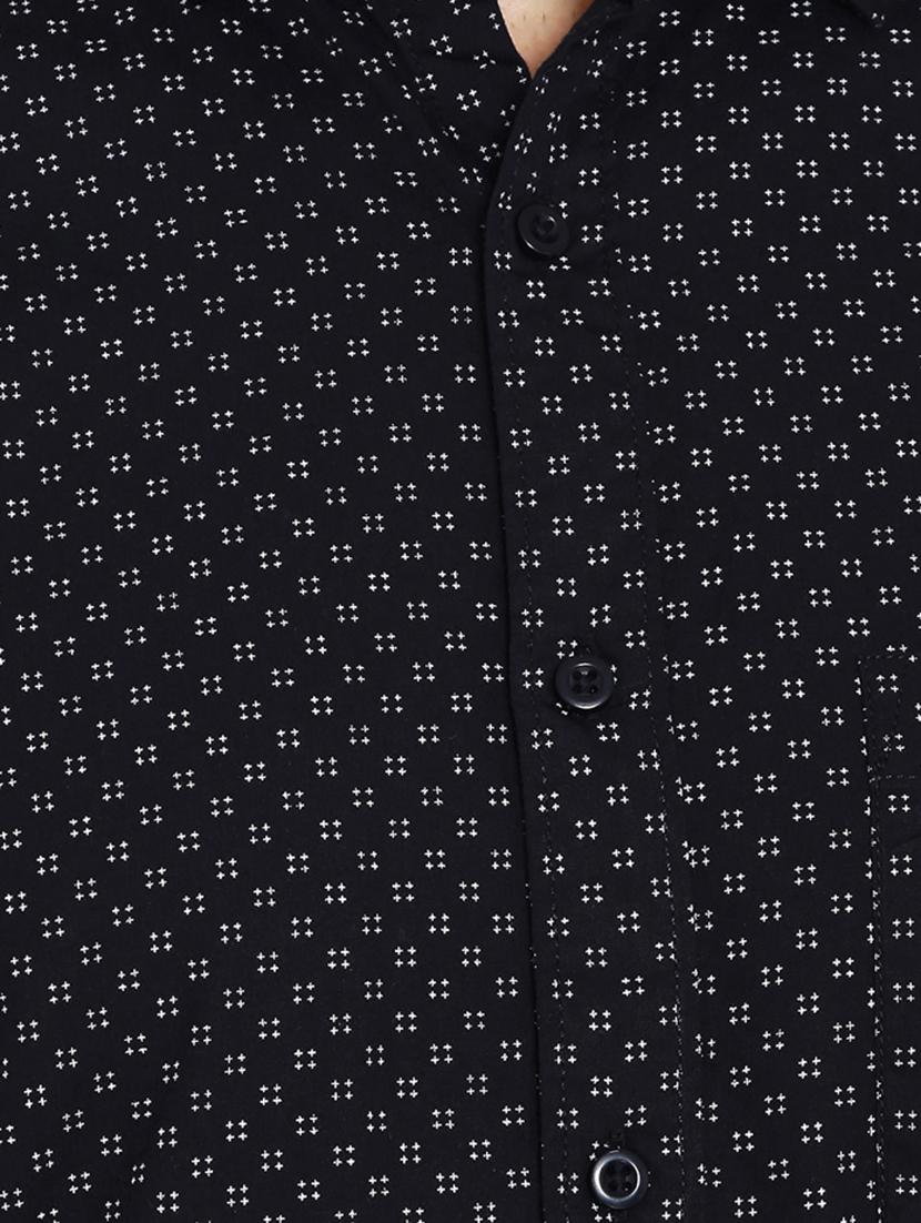navy blue printed casual shirt - 16332389 - Zoom Image - 5