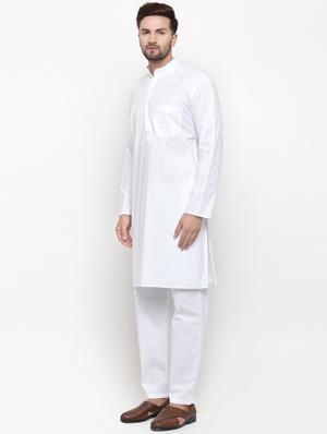 white solid ethnic wear set - 16332648 - Standard Image - 2