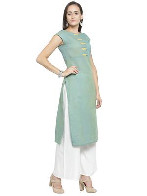 solid straight kurta - 16333180 - Standard Image - 2