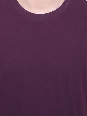 purple solid t-shirt - 16333211 - Standard Image - 5