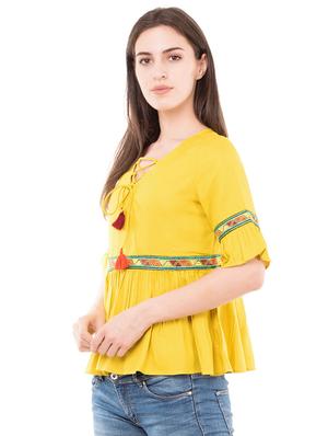tassel tie knot gathered top - 16333399 - Standard Image - 2