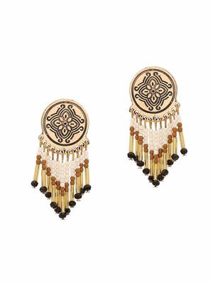 metallic zinc drop earring - 16333980 - Standard Image - 2