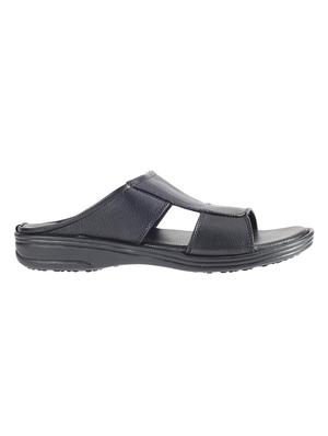 black leatherette slip on sandals - 16334032 - Standard Image - 2