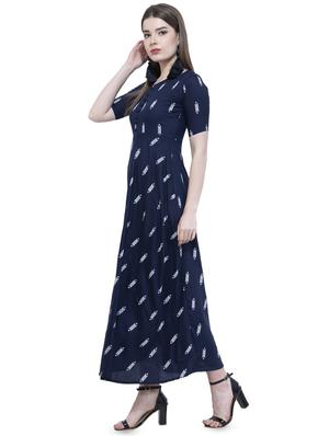 geometrical printed flared ethnic dress - 16334747 - Standard Image - 2