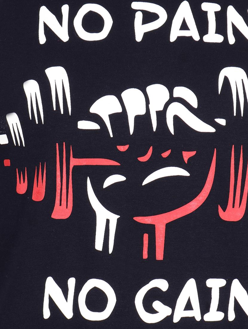 black chest print t-shirt - 16334807 - Zoom Image - 5