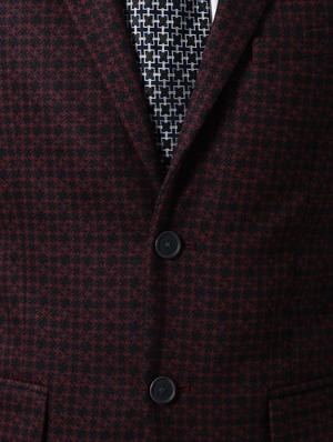 red printed single breasted casual blazer - 16336157 - Standard Image - 5