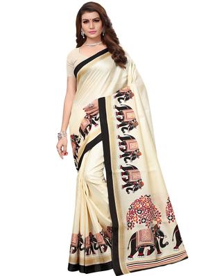 multicolor set of 2 printed saree combo with blouse - 16336991 - Standard Image - 2