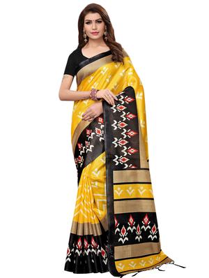 multicolor set of 2 printed saree combo with blouse - 16337001 - Standard Image - 2