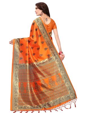 multicolor set of 2 printed saree combo with blouse - 16337001 - Standard Image - 5