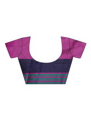 stripes woven saree with blouse - 16337378 - Standard Image - 2