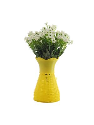 foliyaj artificial tall white flower bunch with vase - 16337710 - Standard Image - 2