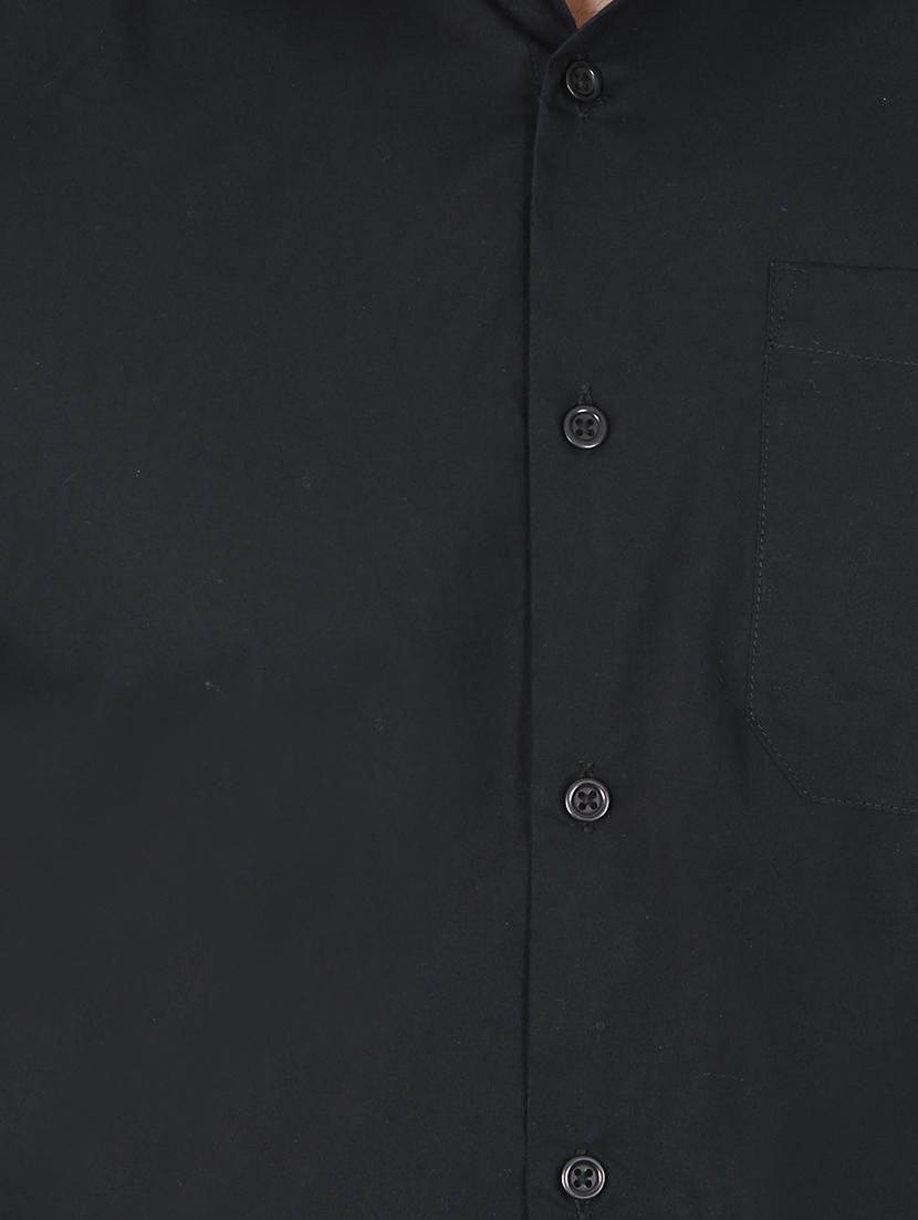 black solid casual shirt - 16337789 - Zoom Image - 5
