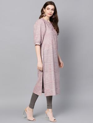 striped angrakha kurta - 16338171 - Standard Image - 2