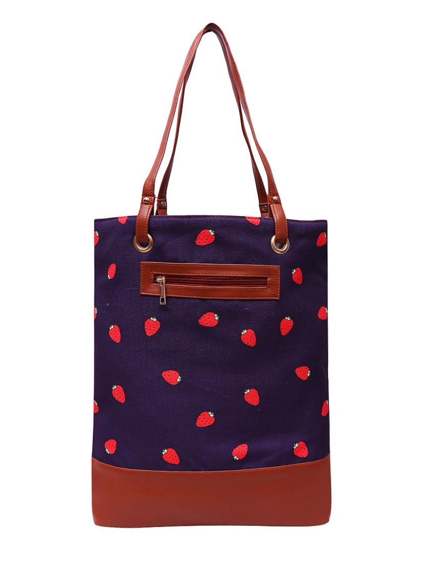 purple canvas regular tote - 16338204 - Zoom Image - 2