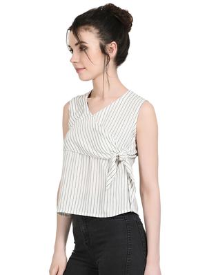 tie knot front striped top - 16339563 - Standard Image - 2
