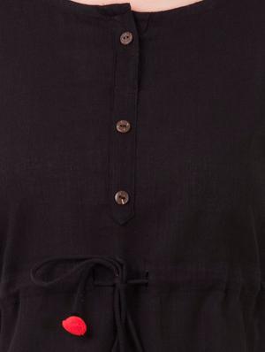 pom-pom detail drawstring top - 16339716 - Standard Image - 5