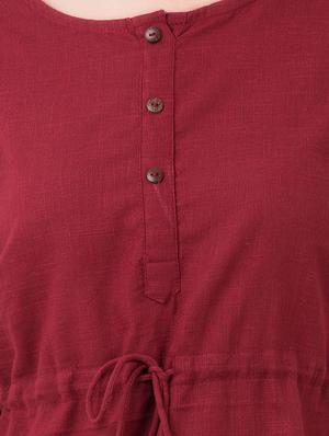 pom-pom detail drawstring top - 16339719 - Standard Image - 5