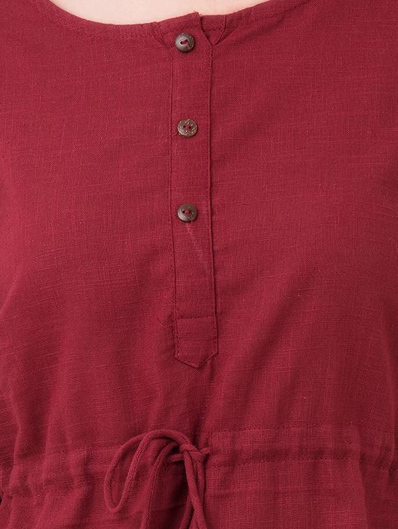 pom-pom detail drawstring top - 16339719 - Zoom Image - 5