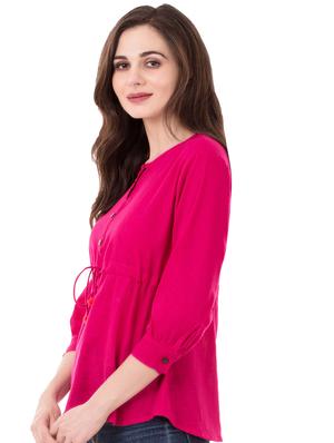 pom-pom detail drawstring top - 16339721 - Standard Image - 2