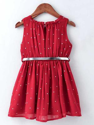 frill trim gathered dress - 16340474 - Standard Image - 2