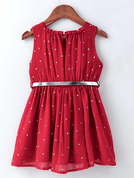 frill trim gathered dress - 16340474 - Zoom Image - 2