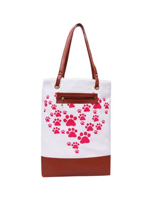 white canvas printed tote - 16340703 - Standard Image - 2