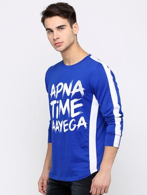 blue cotton front print tshirt - 16340860 - Standard Image - 2