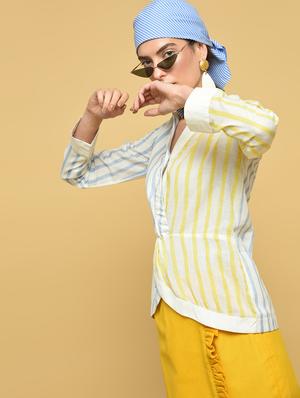 long sleeved striped shirt - 16340925 - Standard Image - 2
