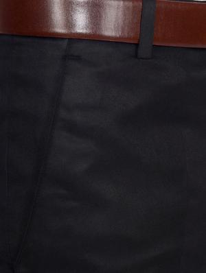 black solid flat front formal trouser - 16341253 - Standard Image - 5