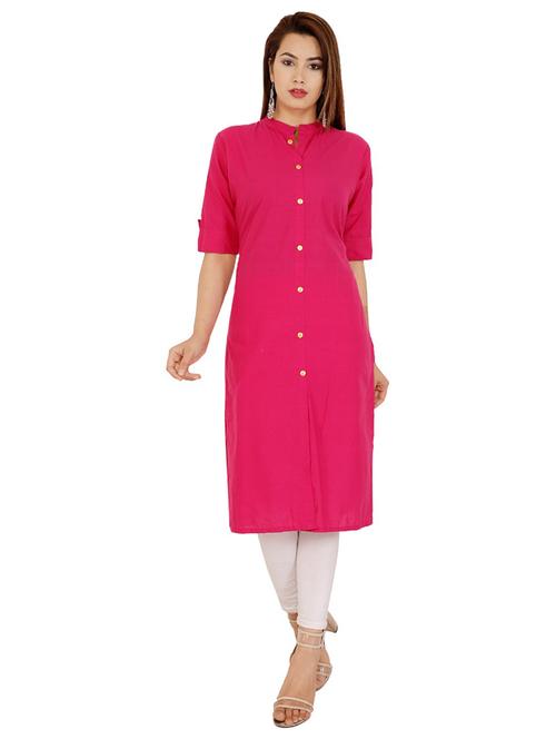 solid straight kurta - 16341497 - Standard Image - 1