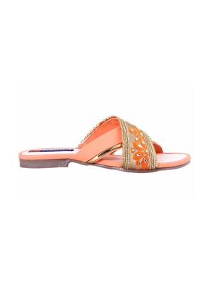 orange slip on sandals - 16341946 - Standard Image - 2