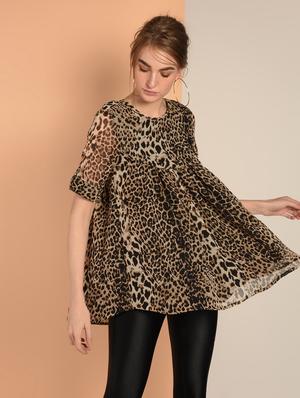 gathered detail animal top - 16342209 - Standard Image - 2