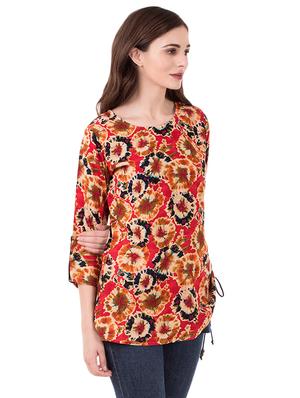 side tie knot ruched top - 16343472 - Standard Image - 2