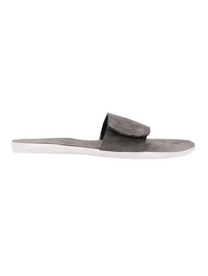 grey suede slip on flip flops - 16343557 - Standard Image - 2