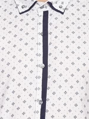 white printed casual shirt - 16343613 - Standard Image - 5