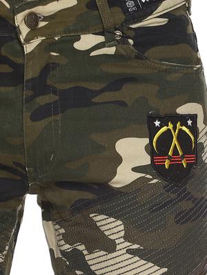 green distressed camouflage chinos - 16345290 - Standard Image - 5