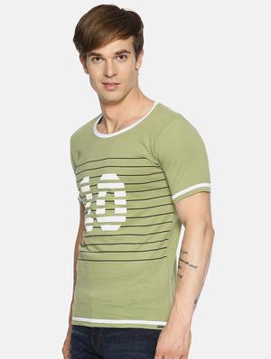 green chest print t-shirt - 16345783 - Standard Image - 2