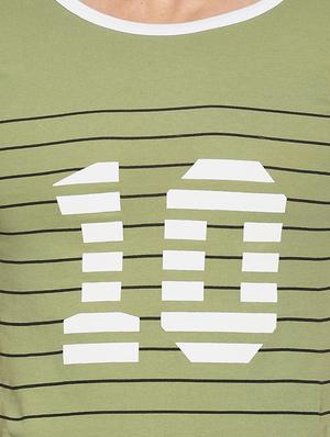 green chest print t-shirt - 16345783 - Standard Image - 5