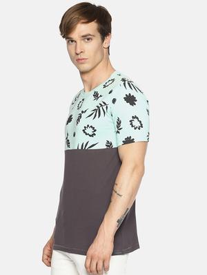 grey tropical print t-shirt - 16345796 - Standard Image - 2