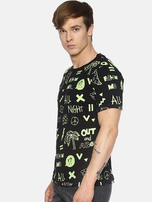 black all over print t-shirt - 16345813 - Standard Image - 2