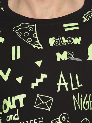 black all over print t-shirt - 16345813 - Standard Image - 5