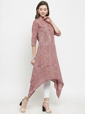solid asymmetric kurta - 16345824 - Standard Image - 2