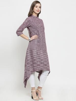 solid asymmetric kurta - 16345825 - Standard Image - 2