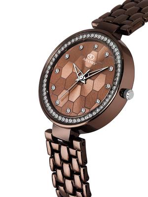 adamo designer brown dial women's & girl's watch 840eem14 - 16346495 - Standard Image - 2
